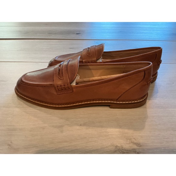 Boden Nya Structured Penny Loafers Tan Women's Size 7.5 New in Box - Picture 6 of 11